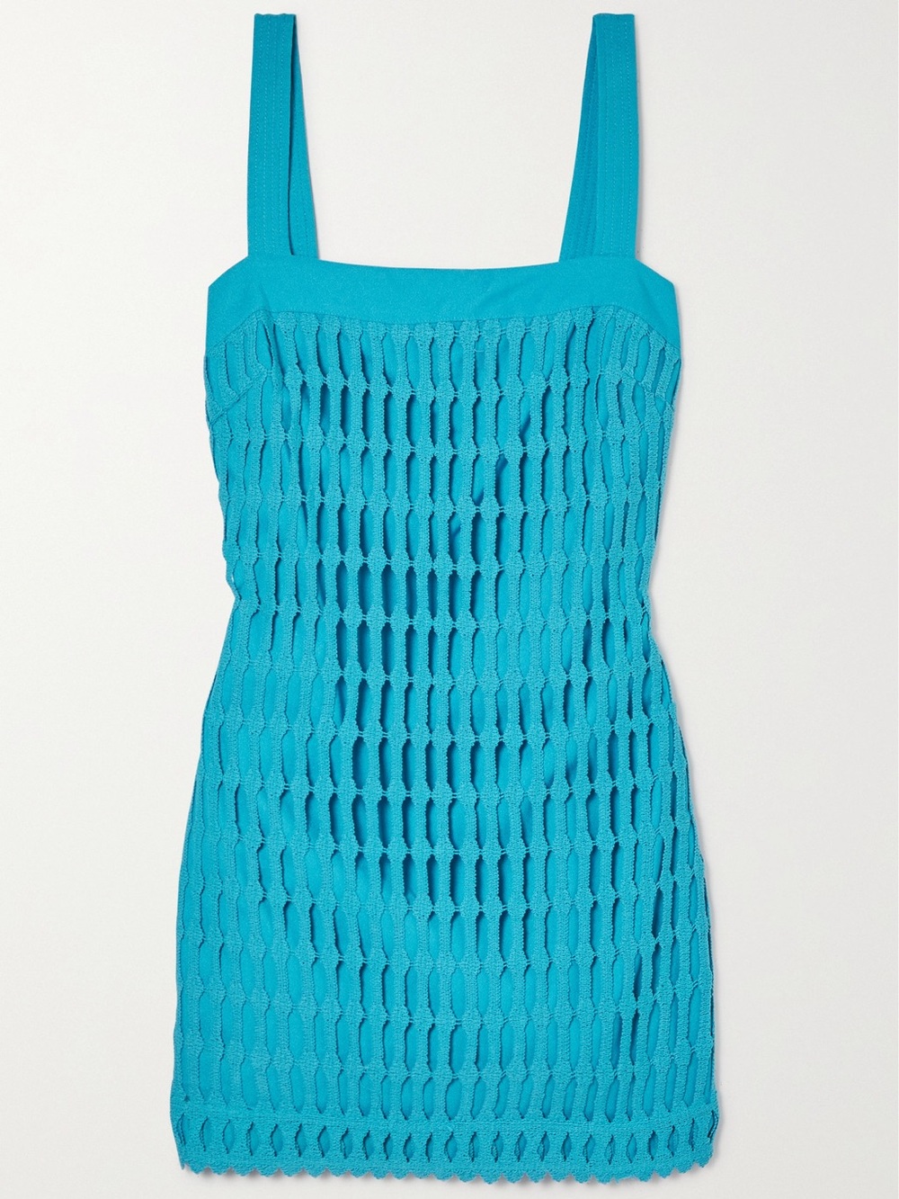 Jonathan Simkhai Turquoise Open-Weave Swim Coverup